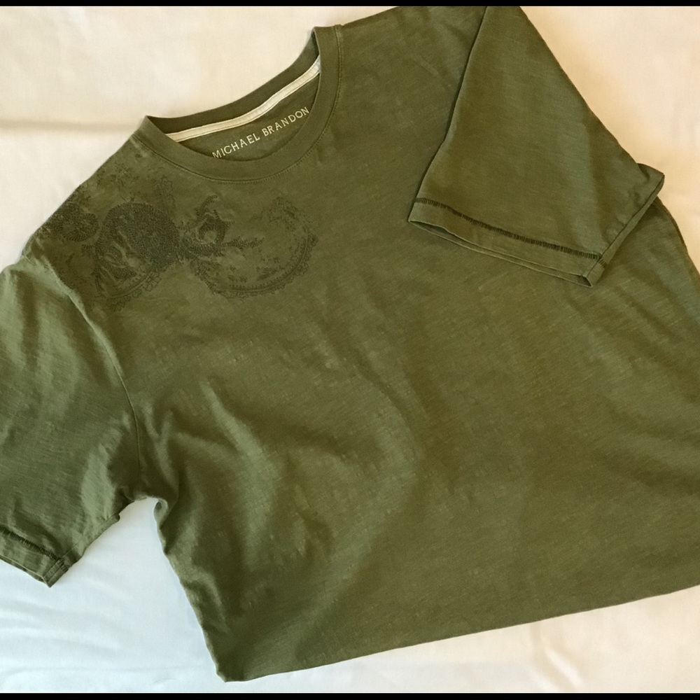 Michael Brandon men’s short sleeve, green tee - XL